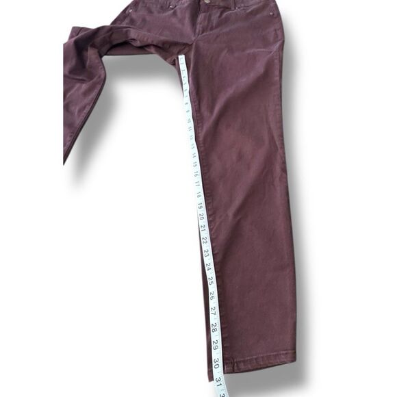 Maurices Maroon Chino Pants Casual Comfort Stretch Plus Woman’s Size 18w Long - Picture 6 of 12